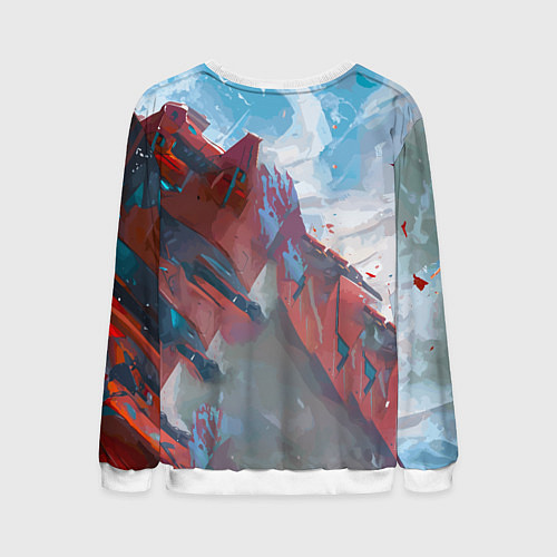 Мужской свитшот Аска Еванеглион / 3D-Белый – фото 2