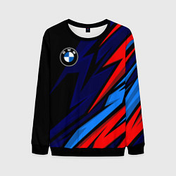 Свитшот мужской BMW - m colors and black, цвет: 3D-черный