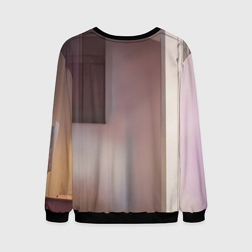 Мужской свитшот Милая аниме блондинка / 3D-Черный – фото 2