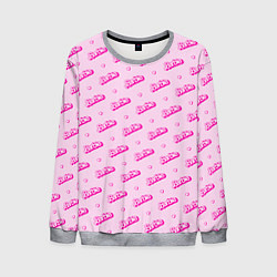 Мужской свитшот Паттерн - Барби и сердечки