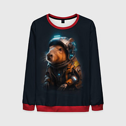 Мужской свитшот Cool capybara - cyberpunk - neural network
