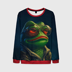 Свитшот мужской Pepe frog, цвет: 3D-красный