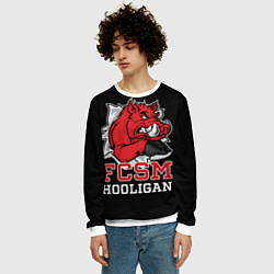 Свитшот мужской FCSM hooligan, цвет: 3D-белый — фото 2