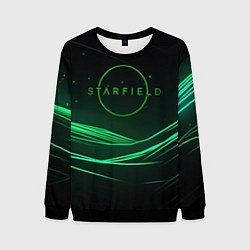 Мужской свитшот Starfield green logo