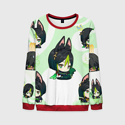 Свитшот мужской Chibi Tighnari Genshin Impact, цвет: 3D-красный