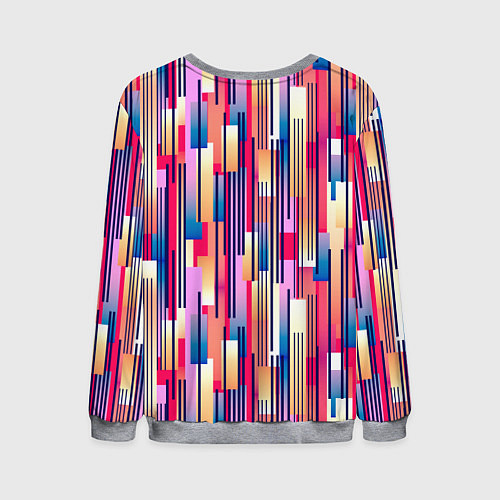 Мужской свитшот Яркие спортивные полоски / 3D-Меланж – фото 2