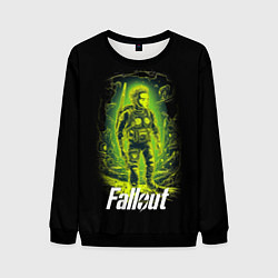 Свитшот мужской Fallout game poster style, цвет: 3D-черный