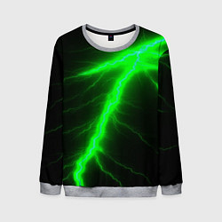 Мужской свитшот Зеленый разряд молнии
