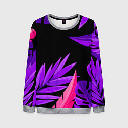 Свитшот мужской Floral composition - neon, цвет: 3D-меланж