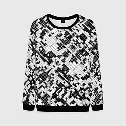 Свитшот мужской Чёрно-белая сеть, цвет: 3D-черный