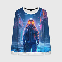 Свитшот мужской Уличный боевик, цвет: 3D-белый