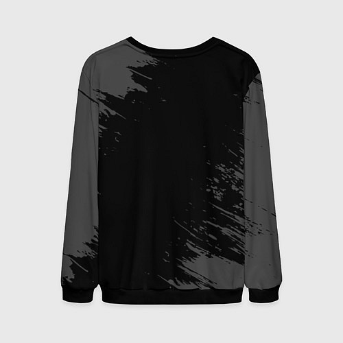 Мужской свитшот Tomodachi Game glitch на темном фоне / 3D-Черный – фото 2