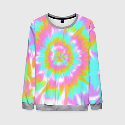 Свитшот мужской Tie-Dye кислотный в стиле барби, цвет: 3D-меланж