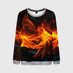 Свитшот мужской Пламя костра, цвет: 3D-меланж