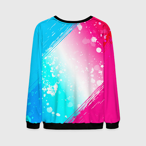 Мужской свитшот HIM neon gradient style / 3D-Черный – фото 2