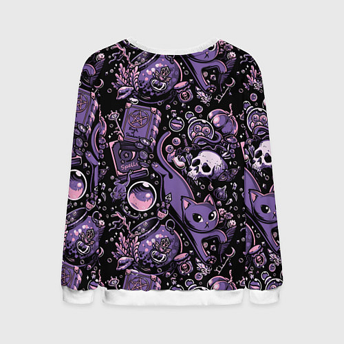 Мужской свитшот Ведьминский паттерн / 3D-Белый – фото 2
