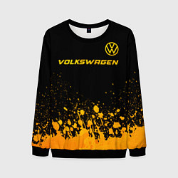 Мужской свитшот Volkswagen - gold gradient: символ сверху