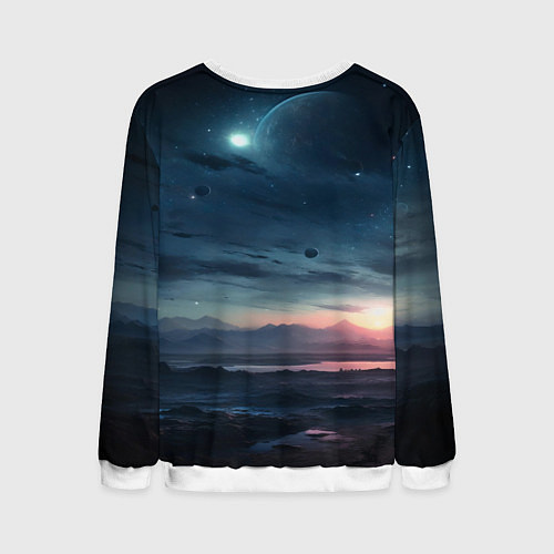 Мужской свитшот Пилот Шаттла - Старфилд / 3D-Белый – фото 2