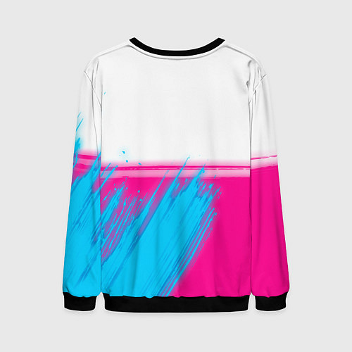 Мужской свитшот Elden Ring neon gradient style: символ сверху / 3D-Черный – фото 2