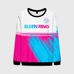 Мужской свитшот Elden Ring neon gradient style: символ сверху