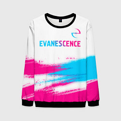 Мужской свитшот Evanescence neon gradient style: символ сверху