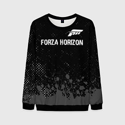 Мужской свитшот Forza Horizon glitch на темном фоне: символ сверху