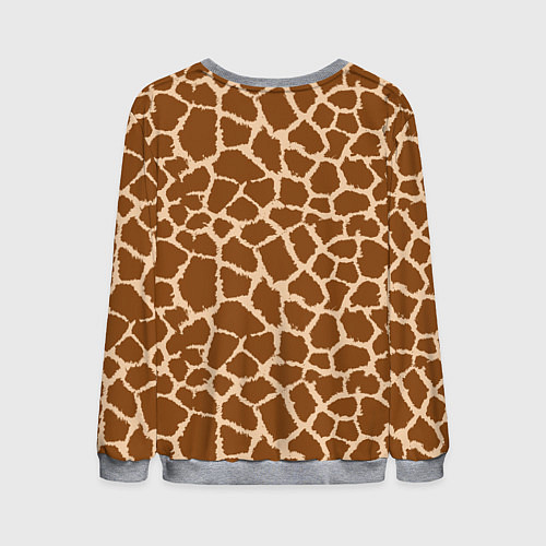Мужской свитшот Кожа жирафа - giraffe / 3D-Меланж – фото 2