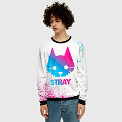 Свитшот мужской Stray neon gradient style, цвет: 3D-черный — фото 2