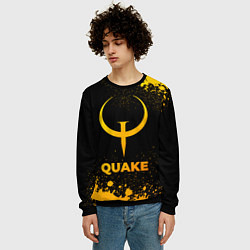 Свитшот мужской Quake - gold gradient, цвет: 3D-черный — фото 2