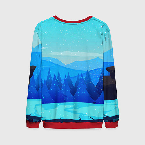 Мужской свитшот Дракон с подарком новый год / 3D-Красный – фото 2