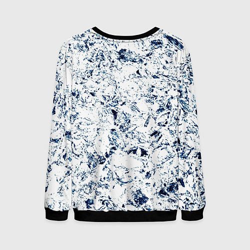 Мужской свитшот Паттерн ледяные вершины гор / 3D-Черный – фото 2