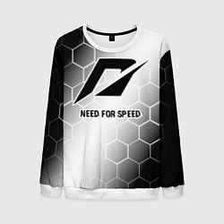 Свитшот мужской Need for Speed glitch на светлом фоне, цвет: 3D-белый