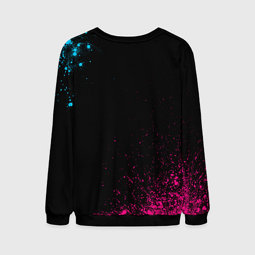 Мужской свитшот Judas Priest - neon gradient / 3D-Черный – фото 2