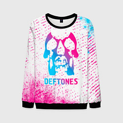 Свитшот мужской Deftones neon gradient style, цвет: 3D-черный