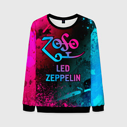 Мужской свитшот Led Zeppelin - neon gradient