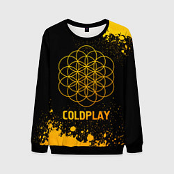 Свитшот мужской Coldplay - gold gradient, цвет: 3D-черный