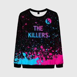 Мужской свитшот The Killers - neon gradient посередине