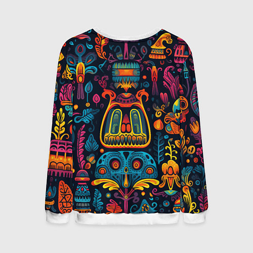 Мужской свитшот Узор в мексиканском стиле / 3D-Белый – фото 2