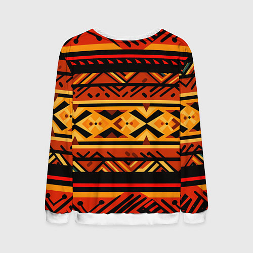 Мужской свитшот Узор в этническом стиле масаев / 3D-Белый – фото 2