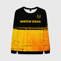 Мужской свитшот Watch Dogs - gold gradient посередине