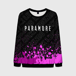 Свитшот мужской Paramore rock legends посередине, цвет: 3D-черный