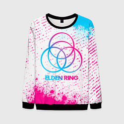 Свитшот мужской Elden Ring neon gradient style, цвет: 3D-черный