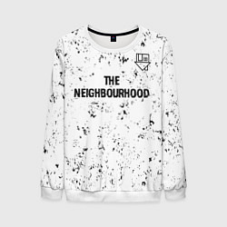 Мужской свитшот The Neighbourhood glitch на светлом фоне посередин