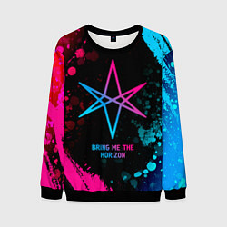 Мужской свитшот Bring Me the Horizon - neon gradient