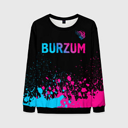 Мужской свитшот Burzum - neon gradient посередине