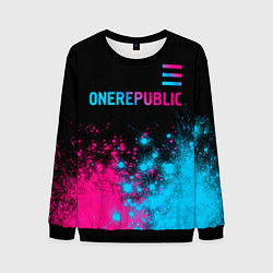 Мужской свитшот OneRepublic - neon gradient посередине