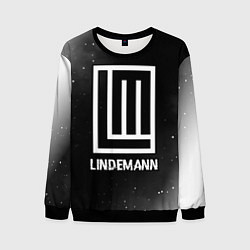 Мужской свитшот Lindemann glitch на темном фоне