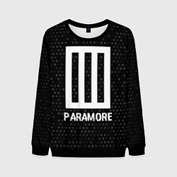 Мужской свитшот Paramore glitch на темном фоне
