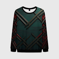 Свитшот мужской Диагональный узор в шотландском стиле, цвет: 3D-черный