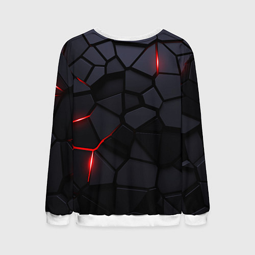 Мужской свитшот Audi - плиты с эффектом свечения / 3D-Белый – фото 2